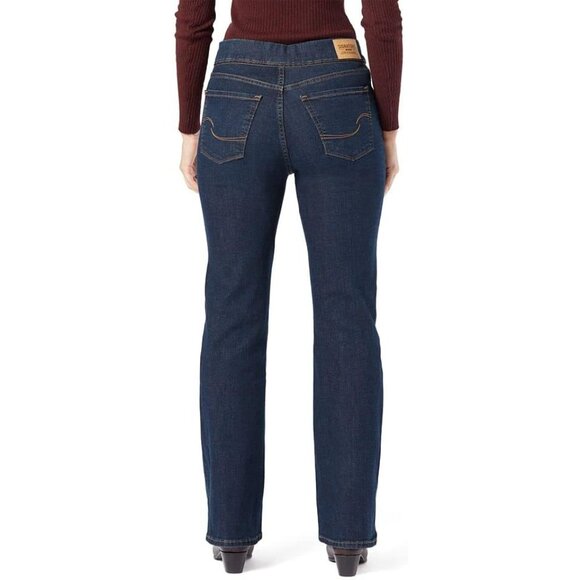 Women's Stretch Bootcut Jeans High Waist Slim Fit Tummy Control Denim 14 - Picture 3 of 6